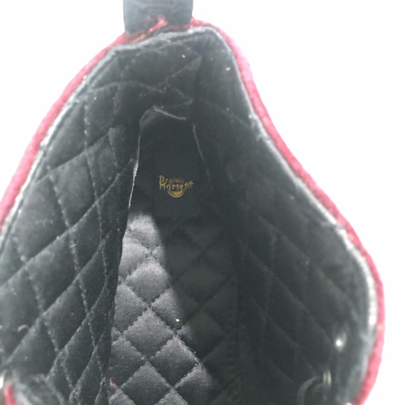 Doc Martens Combat Ankle Boots Red Velvet Brocade Lace Up Lana Women 6M 7L - Picture 6 of 8